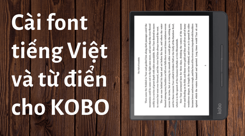 Cài Font Tiếng Việt và từ điển cho Kobo