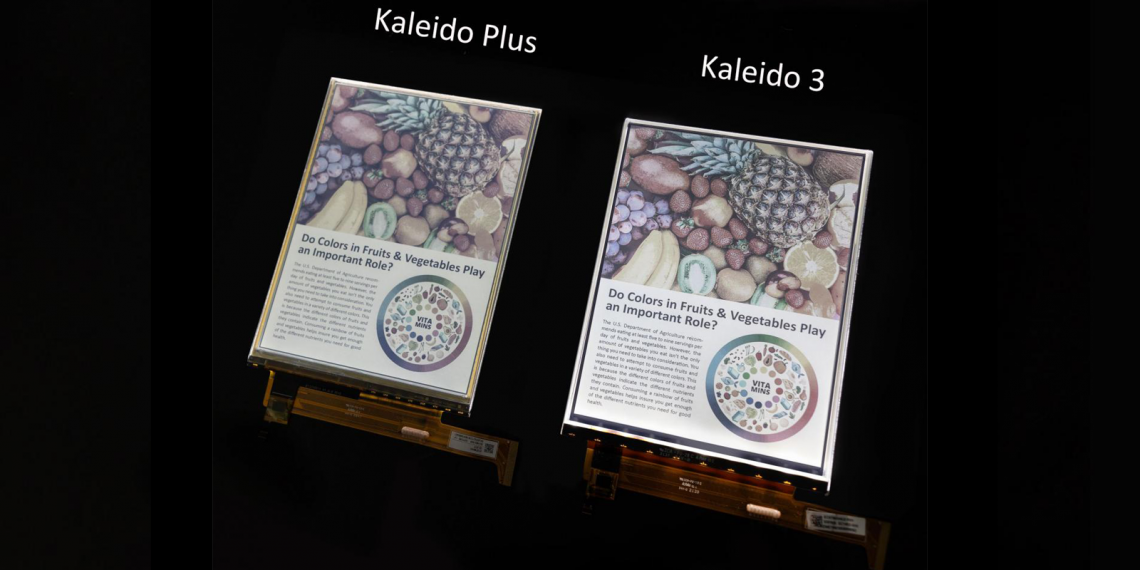 Công nghệ giấy màu điện tử mới E INK Kaleido 3 đã có mặt trên thị trường