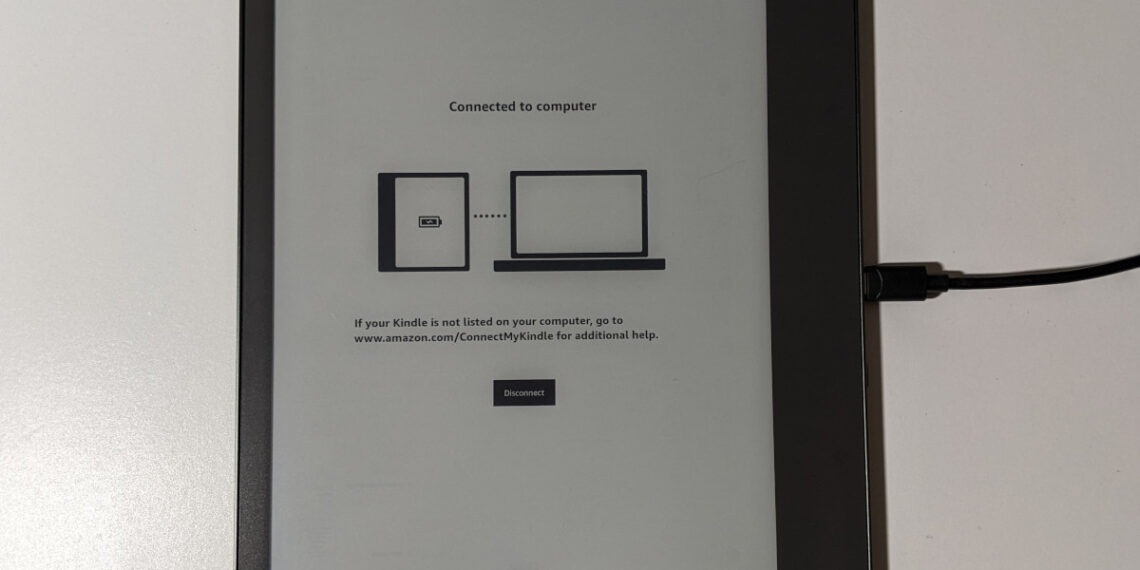 Kindle Scribe nay sử dụng MTP thay vì USB Mass Storage