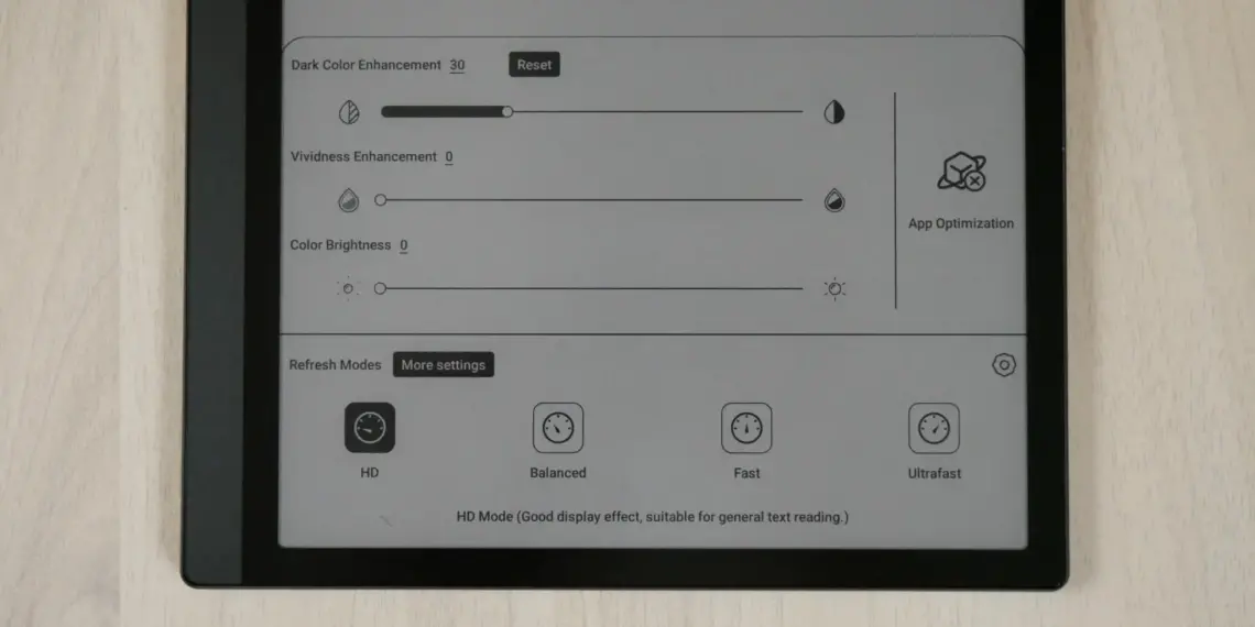 Các mức refresh của Onyx Boox